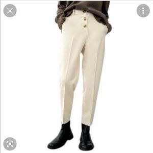 Zara high waisted pants - cream